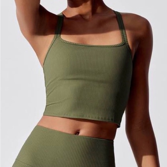 Carbon38 Ribbed Cami Bra - Picture 1 of 6